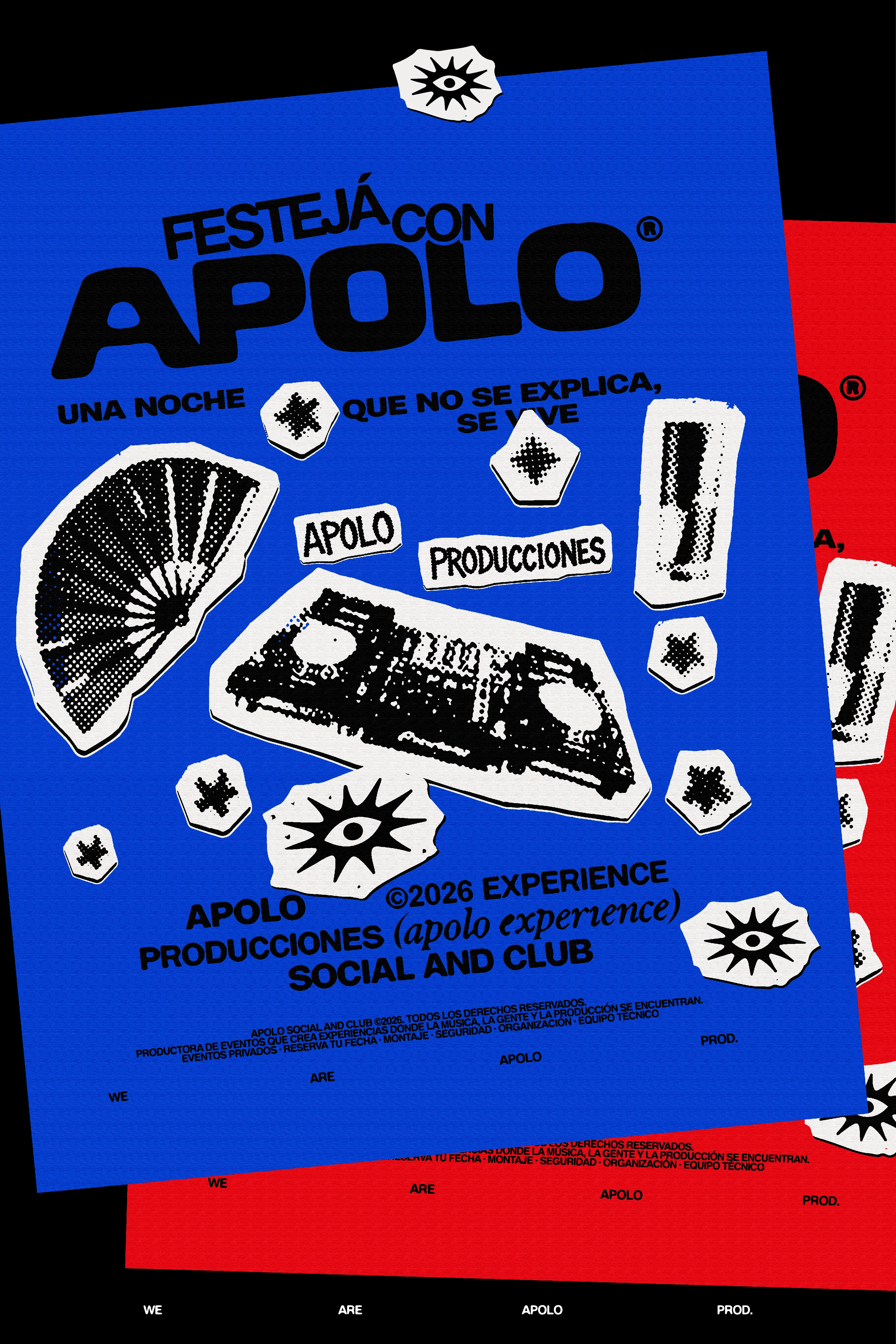 Diseño gráfico y branding de eventos de Apolo Social Club